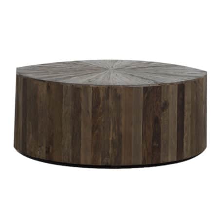 Round Wood Panel Coffee Table