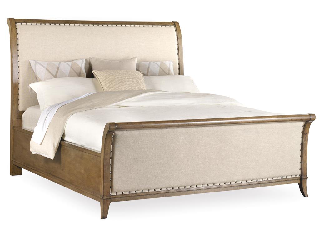 Upholstered King Bed with Panel Santa Barbara