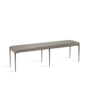 Taupe leather-bench1
