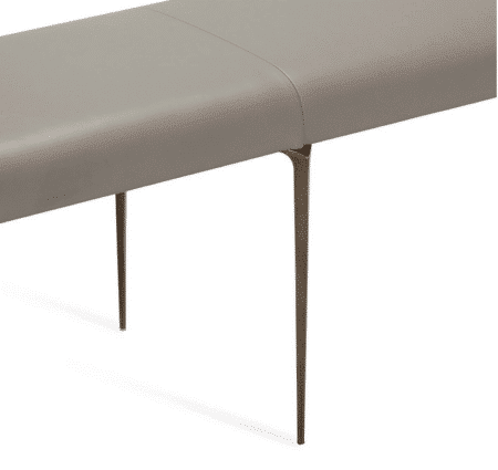 Taupe leather-bench2