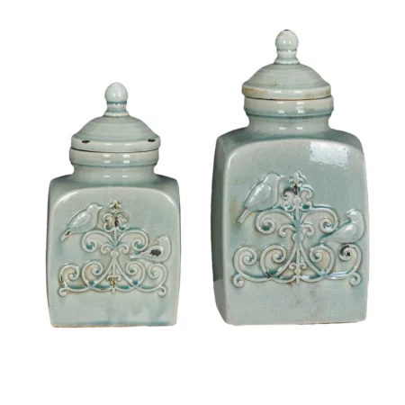 Classy Jars would look beautiful on an accent table or in a grouping of items of different sized collectibles in your transitional home decor. ClassyJars-SantaBarbaraDesignCenter