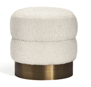 Charlize Stool - Faux Shearling: Bronze