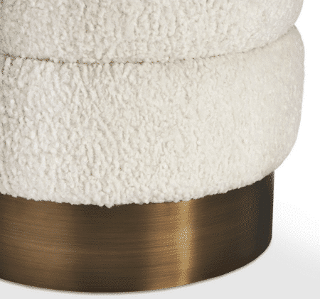 Charlize Stool - Faux Shearling: Bronze1